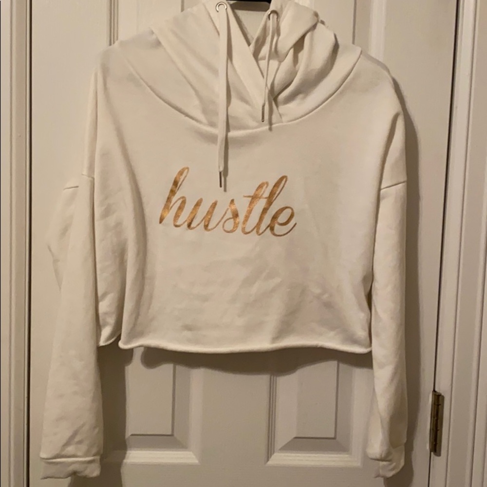 Crop “Hustle” Hoodie